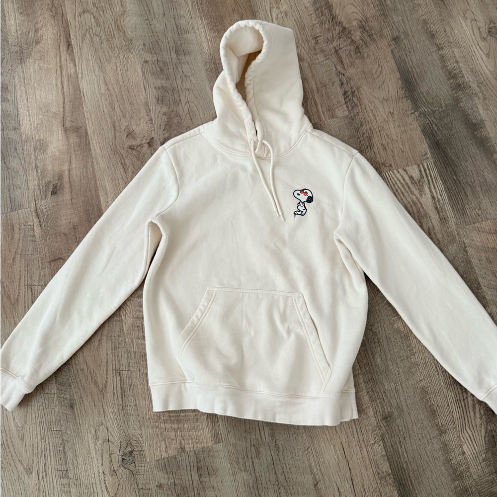 H&M Cream Hooded Sweatshirt